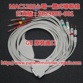 通用電氣(GE)原裝進口MAC1200心電一體式導聯線       訂貨號：2029893-001