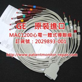 通用電氣(GE)原裝進口MAC1200心電一體式導聯線       訂貨號：2029893-001