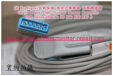 GE TruSignal血氧探頭 指夾式傳感器 可重複使用 GE TruSignal SpO2 Finger Sensor Reusable（GE Datex-Ohmeda S5 B20 B30 B40 ）