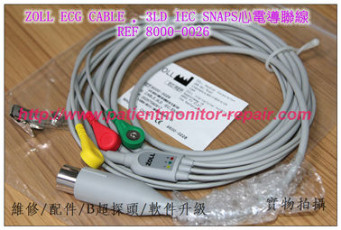 ZOLL  ECG CABLE ，3LD IEC SNAPS 心电导联线 REF 8000-0026