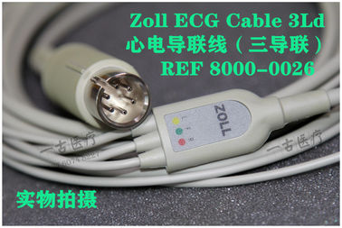 Zoll ECG Cable 3Ld心電導聯線（三導聯）REF 8000-0026 卓爾監護儀心電導聯線銷售