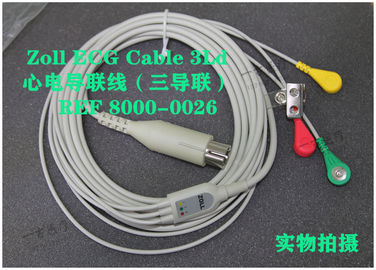Zoll ECG Cable 3Ld心電導聯線（三導聯）REF 8000-0026 卓爾監護儀心電導聯線銷售