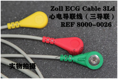Zoll ECG Cable 3Ld心電導聯線（三導聯）REF 8000-0026 卓爾監護儀心電導聯線銷售